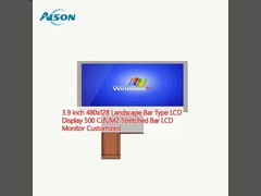 3.9 inch 480x128 Landscape Bar Type LCD Display 500 Cd/M2 Stretched Bar LCD Monitor Tùy chỉnh